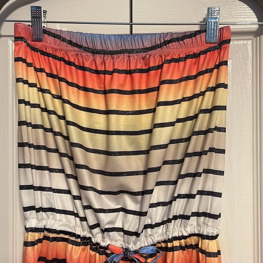 sleeveless striped romper size small NWOT - Picture 5 of 10